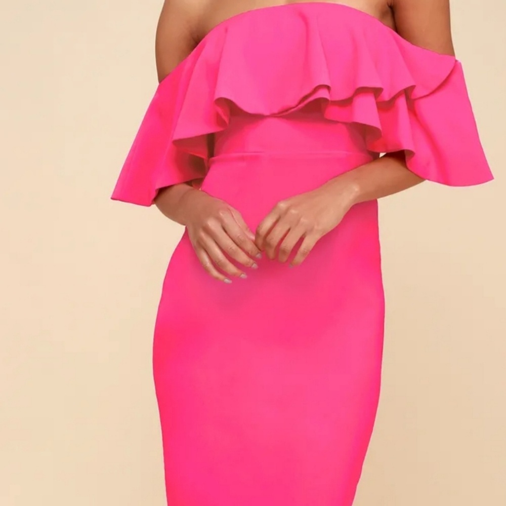 Lulu's Hot Pink Dress **Beautiful!**